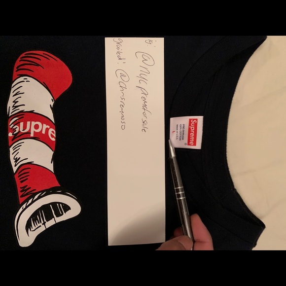 Supreme Cat in the Hat tee size L - Picture 2 of 3